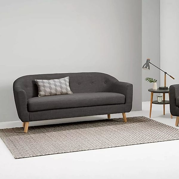Lottie 3-Sitzer Sofa, Seehundgrau - MADE.com günstig online kaufen