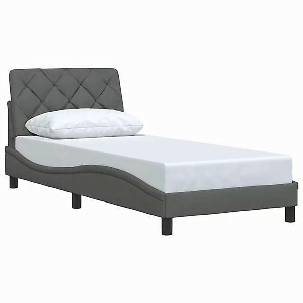 vidaXL Bett Bettgestell ohne Matratze Dunkelgrau 80x200 cm Stoff günstig online kaufen