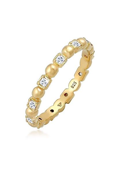 Elli Fingerring Bandring Kugel Zirkonia Viereck 925 Silber günstig online kaufen