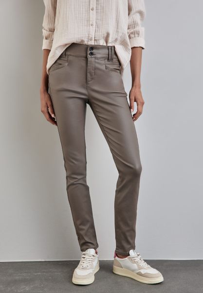 STREET ONE Lederimitathose Middle Waist günstig online kaufen
