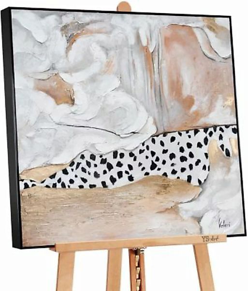 YS-Art™ "Gemälde Acryl ""Stil"" handgemalt auf Leinwand" beige Gr. 100 x 10 günstig online kaufen