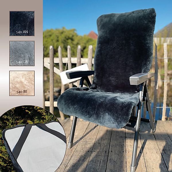 Heitmann Felle Überwurf "Lammfell-Auflage für Garten- und Campingstühle, Si günstig online kaufen
