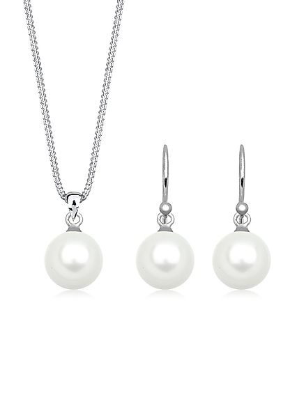 Elli Schmuckset Muschelkernperle Weiß 925 Sterling günstig online kaufen