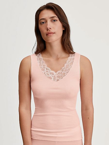 CALIDA Tanktop "Silky Wool Joy" mit Spitze, basic, eng, feminin, Wollmix günstig online kaufen
