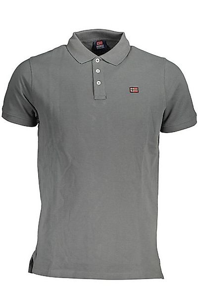 NORWAY 1963 Poloshirt Herren Kurzarm-Poloshirt Grau mit Applikation und 3 günstig online kaufen