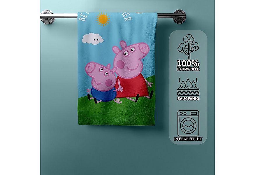 Jerry Fabrics Handtücher Peppa Pig Wutz Duschtuch Badetuch Strandtuch Velou günstig online kaufen