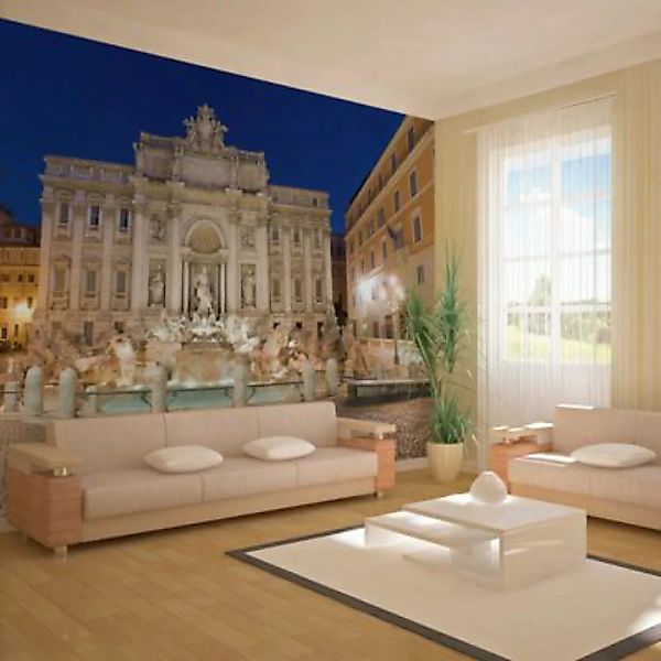 artgeist Fototapete Trevi-Brunnen - Rom mehrfarbig Gr. 250 x 193 günstig online kaufen
