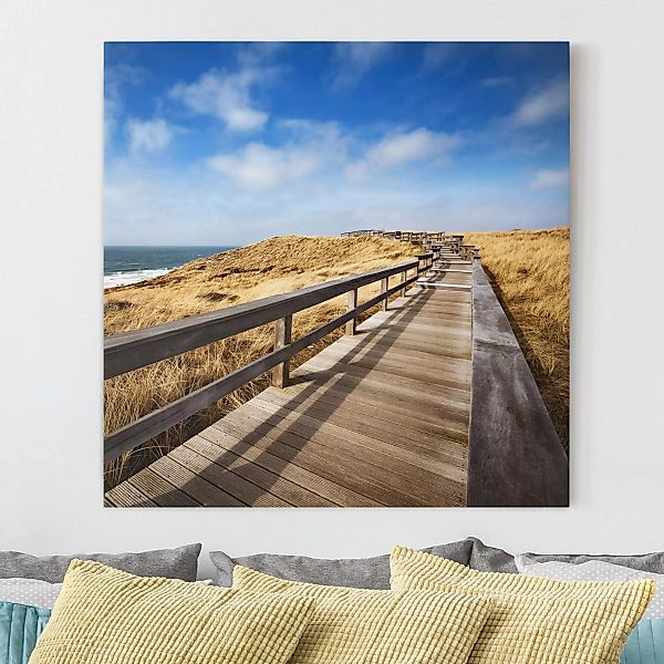 Leinwandbild - Quadrat Nordseespaziergang günstig online kaufen