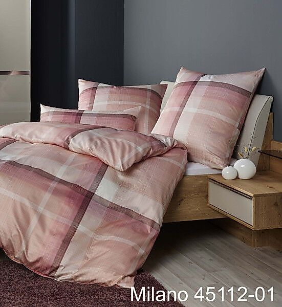 Janine Janine Mako-Satin Bettwäsche MILANO 45112 rot koralle Größe:  155x22 günstig online kaufen