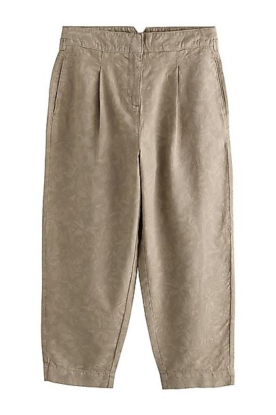 Next Stoffhose Barrel Hose aus 100 % Baumwolljacquard, Kurzgröße (1-tlg) günstig online kaufen