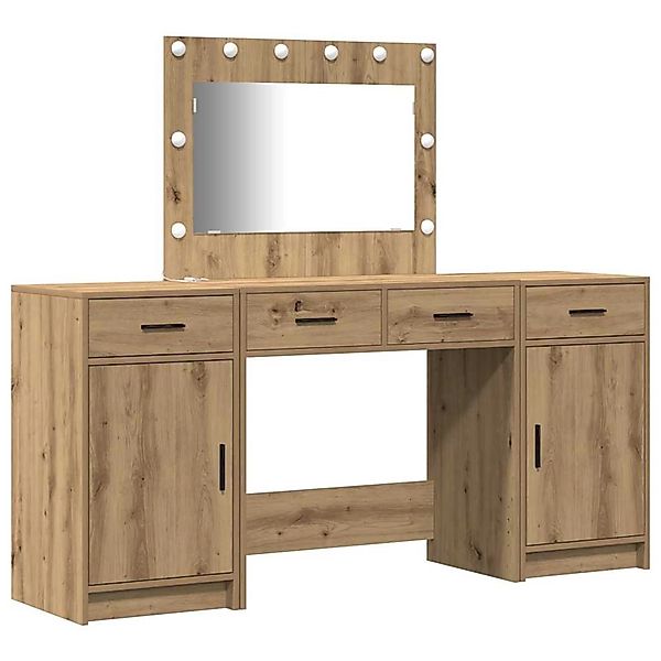 vidaXL Schminktisch mit Tür 3-Tlg Braun 40 x 41 x 75 cm Holzwerkstoff 33342 günstig online kaufen