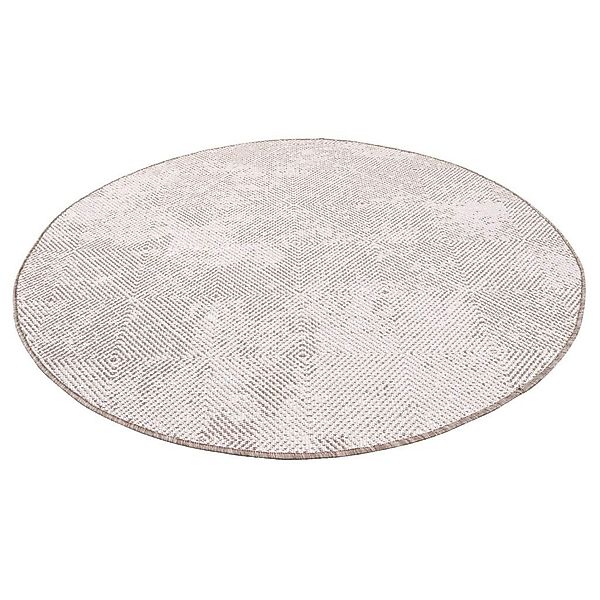 Carpet City Outdoorteppich »DUO RUG 5845«, rund, 5 mm Höhe, Wendeteppich We günstig online kaufen