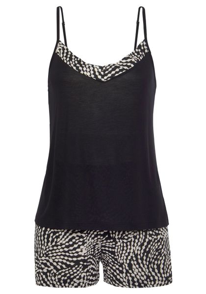 LASCANA Shorty Set, 2 Stk. tlg., mit gemusterten Details günstig online kaufen