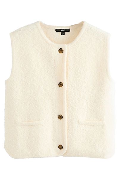 Next Steppweste Gestricktes Gilet aus Bouclé günstig online kaufen