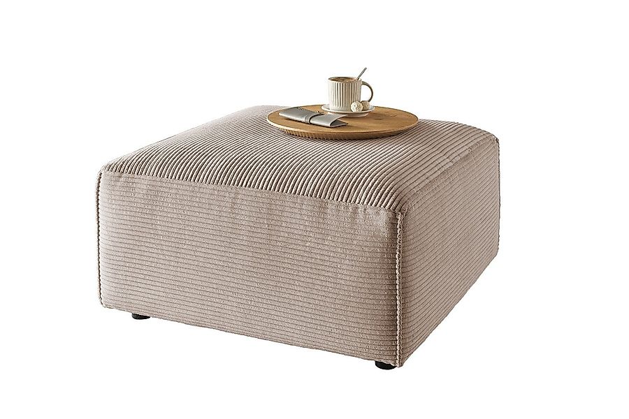 KAWOLA Hocker RANI, Polsterhocker Cord verschiedene günstig online kaufen