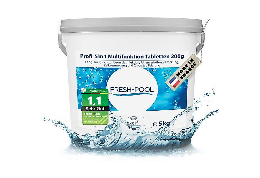 Fresh-Pool Poolpflege Profi 5in1 Multifunktion Tabletten 200g 5 kg günstig online kaufen