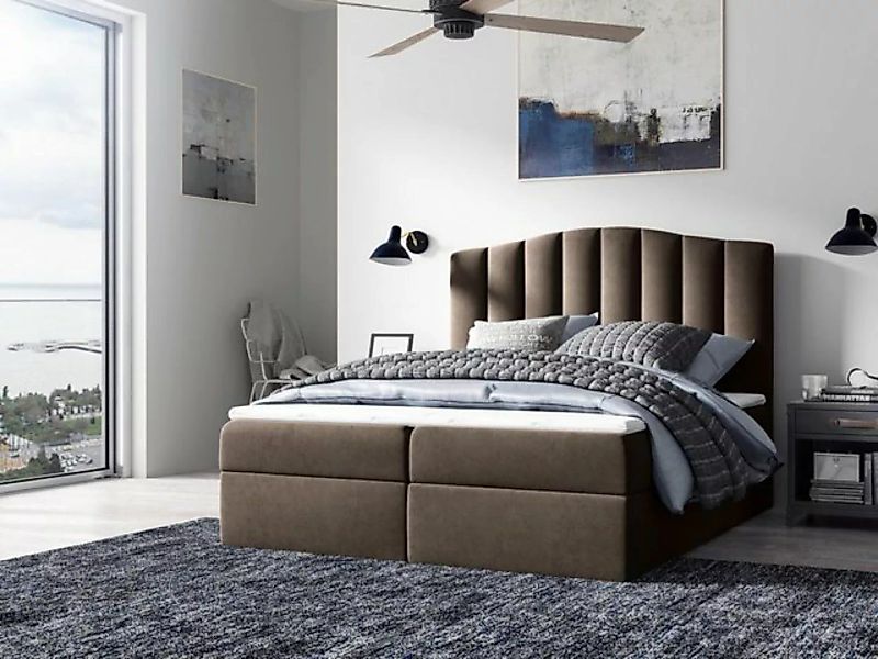 JVmoebel Bett, Schlafzimmer Design Doppel Hotel Luxus Bett Bettkasten Boxsp günstig online kaufen