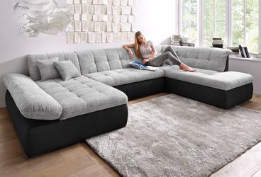 DOMO collection Wohnlandschaft "Moric U-Form, auch in Cord, Breite 353cm, v günstig online kaufen