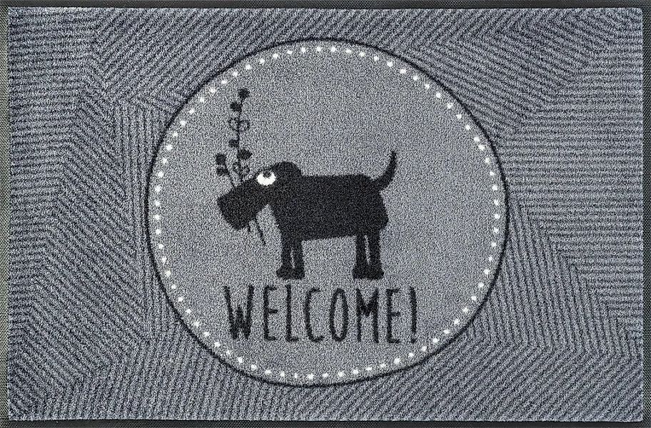 wash+dry by Kleen-Tex Fußmatte "Herr Just, Welcome" rechteckig 9 mm Höhe Sc günstig online kaufen