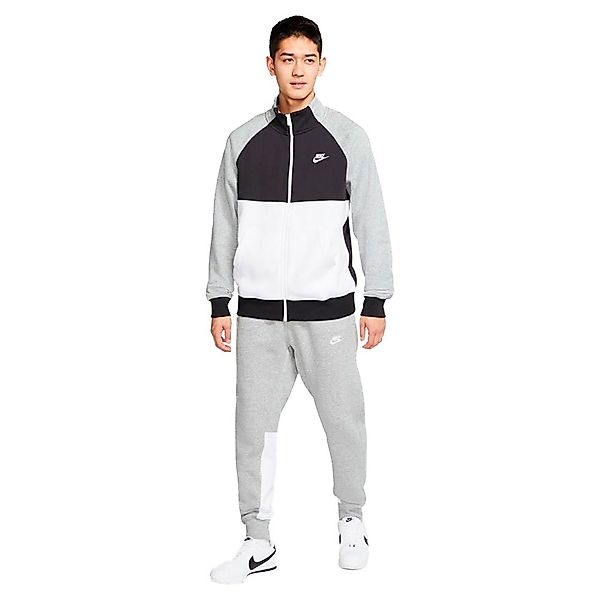 Nike Sportswear Fleece Trainingsanzug 3XL Dk Grey Heather / Black / White / günstig online kaufen