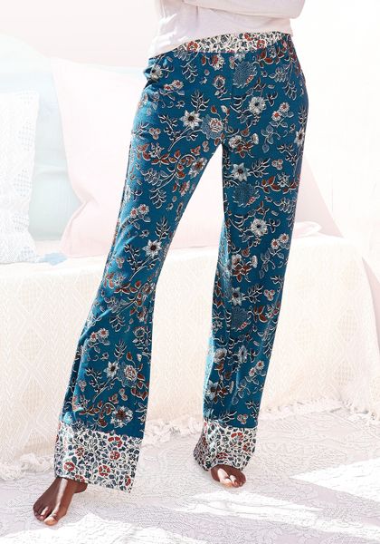 LASCANA Schlafhose im Blumen Allover-Druck günstig online kaufen