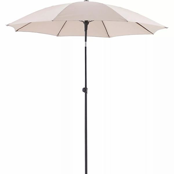 Marktschirm Ø 200 cm Beige mit Push-Up Mechanik günstig online kaufen