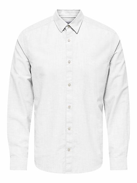 ONLY & SONS Langarmhemd "ONSCANTLEY LIFE LS SOLID LINEN SHIR OTL" günstig online kaufen