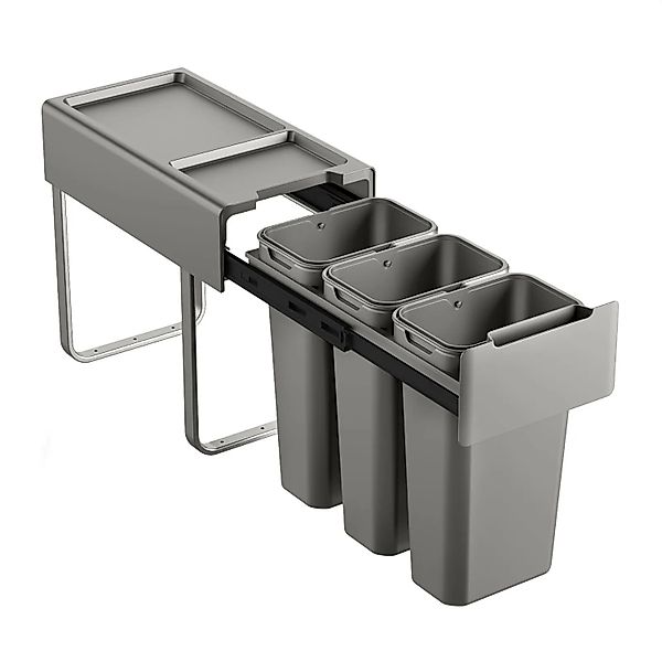 SVITA EM3x10 Einbaumülleimer 30L 3x10L 3 Fächer mit Deckel Mülltrennsystem günstig online kaufen