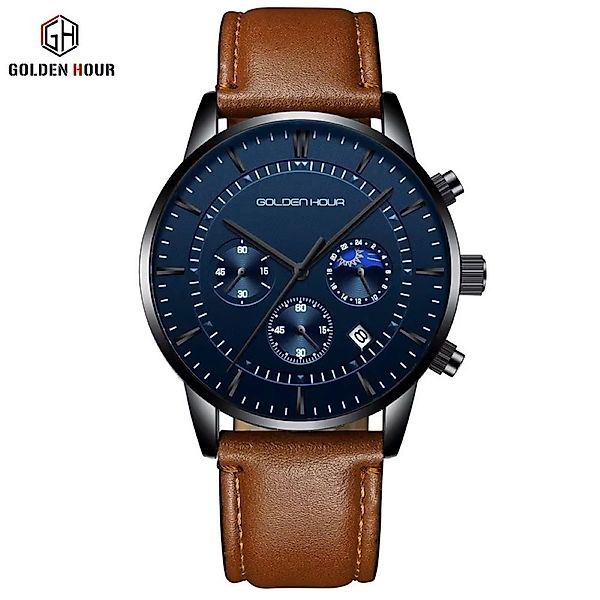 Tidy Quarzuhr Golden Hour Luxus Herrenuhr günstig online kaufen