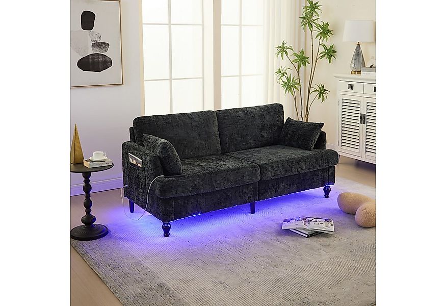 STILVORA Sofa 2-sitziges Sofa mit LED&USB,Modernes Sofa Doppelsofa mit Stau günstig online kaufen