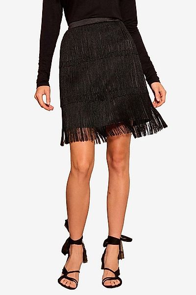 Love & Roses Minirock Love & Roses Minirock mit Fransen (1-tlg) günstig online kaufen