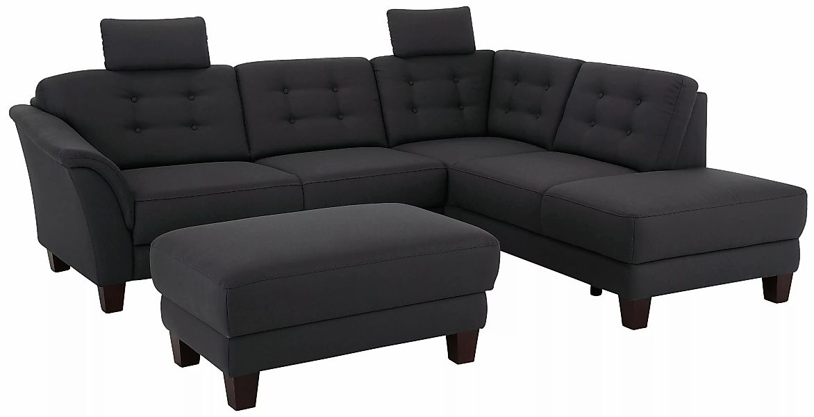 Home affaire Ecksofa »Trondheim L-Form«, mit Federkern und Knopfheftung im günstig online kaufen