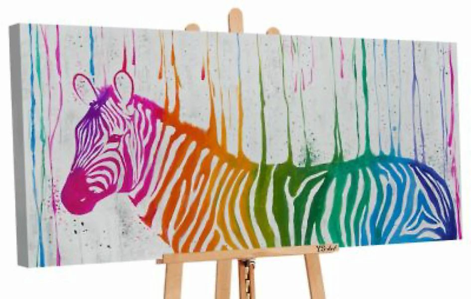 YS-Art™ "Gemälde Acryl ""Farben des Lebens"" handgemalt auf Leinwand 120x60 günstig online kaufen