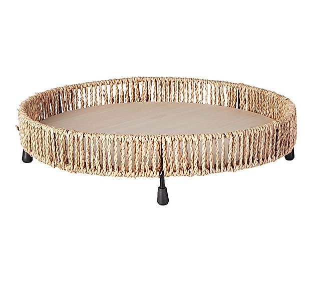 MICA Dekoteller Holztablett - Ø = ca. 40 cm günstig online kaufen