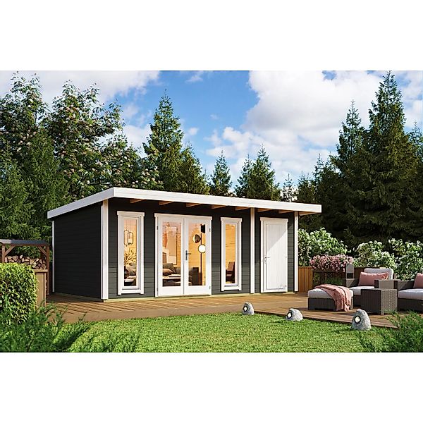 Lasita Gartenhaus Sicily 2 Carbongrau 575 cm x 350 cm günstig online kaufen