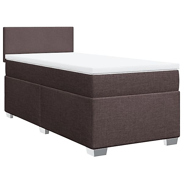 vidaXL Boxspringbett mit Matratze Dunkelbraun 100x200 cm Stoff2105511 günstig online kaufen