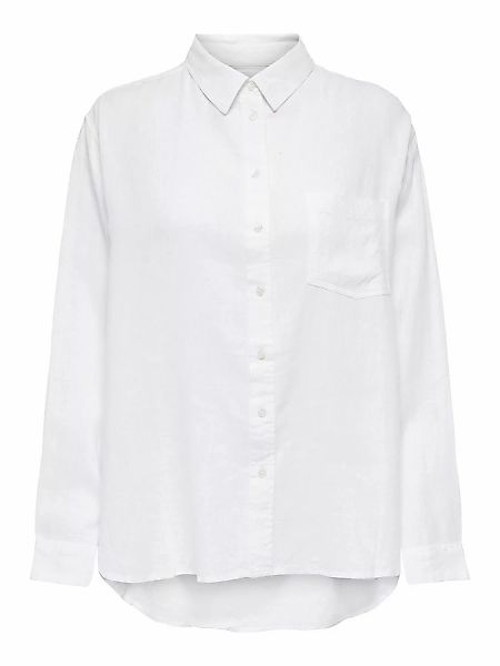 ONLY Longbluse "ONLTOKYO L/S LINEN BLEND SHIRT", mit Leinen günstig online kaufen