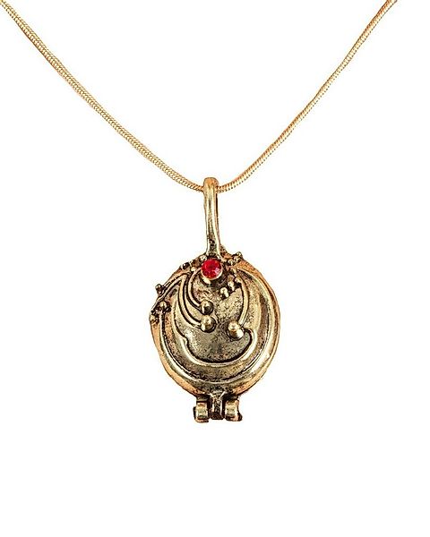 CHAKS Kostüm Halskette 'Medaillon', Gold Rot - Schmuck Hallowe günstig online kaufen