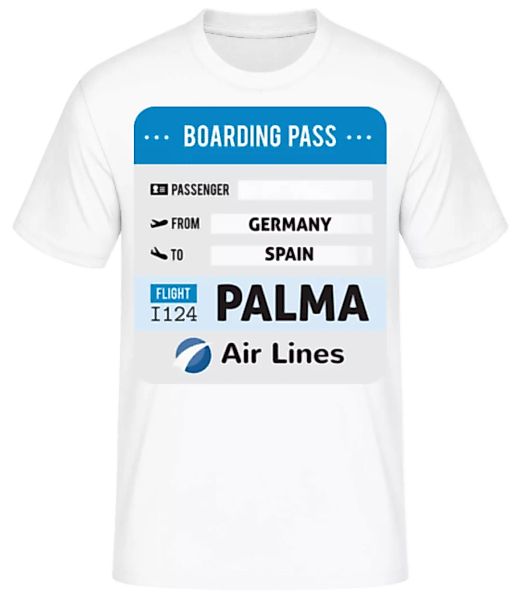 Boarding Pass Palma · Männer Basic T-Shirt günstig online kaufen