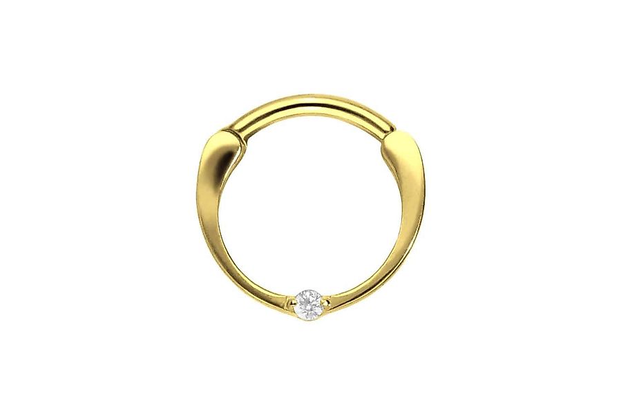 PIERCINGLINE Piercing-Set Titan Segmentring Clicker EINGEFASSTER günstig online kaufen