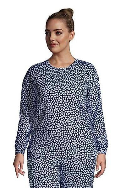 Pyjama-Sweatshirt aus Stretch-Jersey in großen Größen, Damen, Größe: 56-58 günstig online kaufen