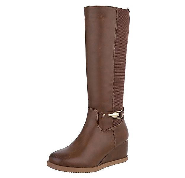 Ital-Design Damen Elegant Keilstiefel (88843415) Keilabsatz/Wedge Stiefel i günstig online kaufen