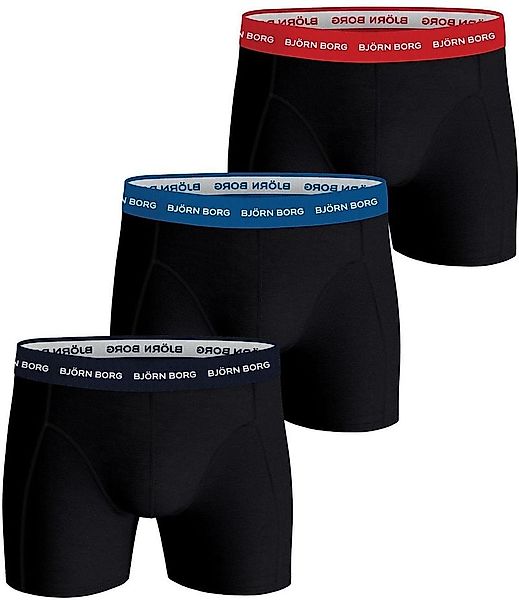 Bjorn Borg Cotton Stretch Boxershorts 3er-Pack Schwarz 2 - Größe XXL günstig online kaufen