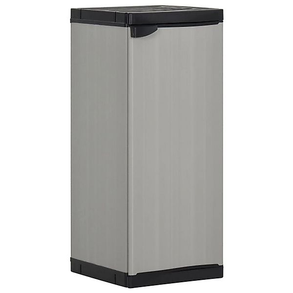 vidaXL Garten-Lagerschrank mit 1 Boden Grau und Schwarz 35x40x85 cm günstig online kaufen