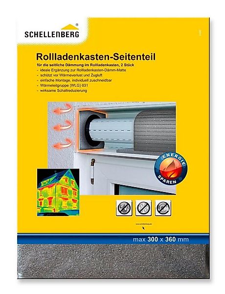 SCHELLENBERG Rollladenkastendämmung Seitenteile 30 x 36 x 1,5 cm, (Packung, günstig online kaufen