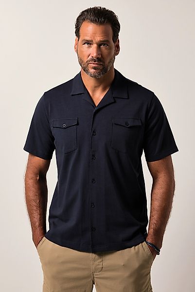 JP1880 Kurzarmhemd JP1880 Jersey-Hemd Halbarm Cuba-Kragen günstig online kaufen