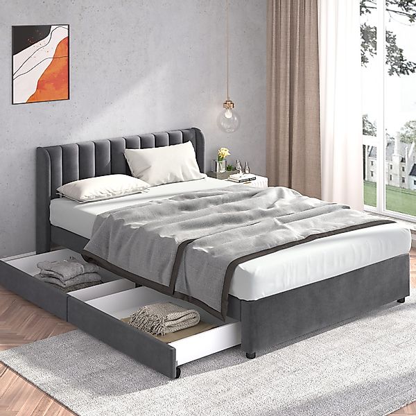 STILVORA Polsterbett 140x200 Doppelbett Bettgestell mit günstig online kaufen