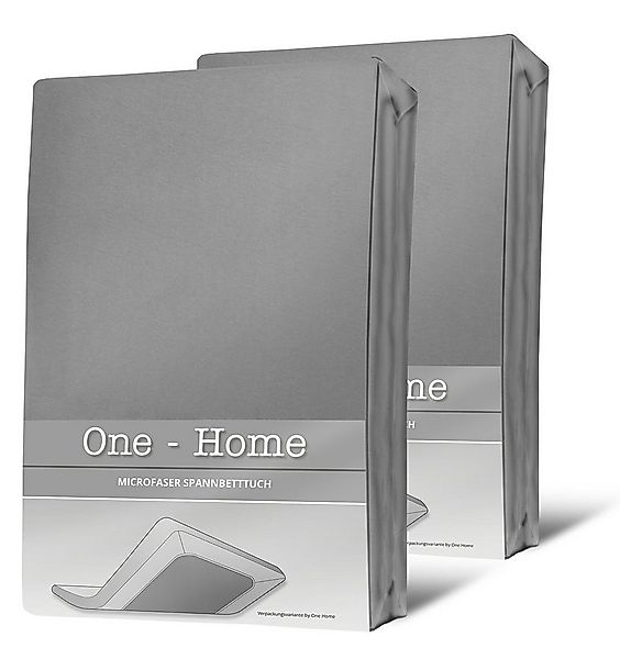 One Home Spannbettlaken, Microfaser, Gummizug: rundum, (2 Stück), Double Pa günstig online kaufen