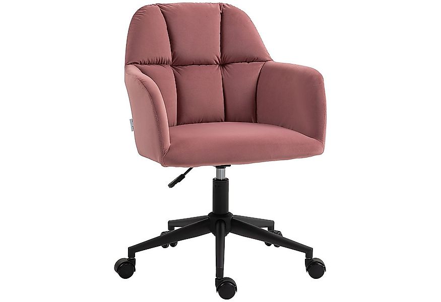 Vinsetto Bürostuhl mit Rollen, Ergonomischer Drehstuhl mit Samt-Optik (Dreh günstig online kaufen