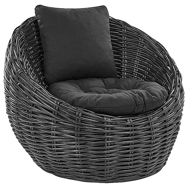 Beliani Gartenstuhl Schwarz 55x97x80 günstig online kaufen